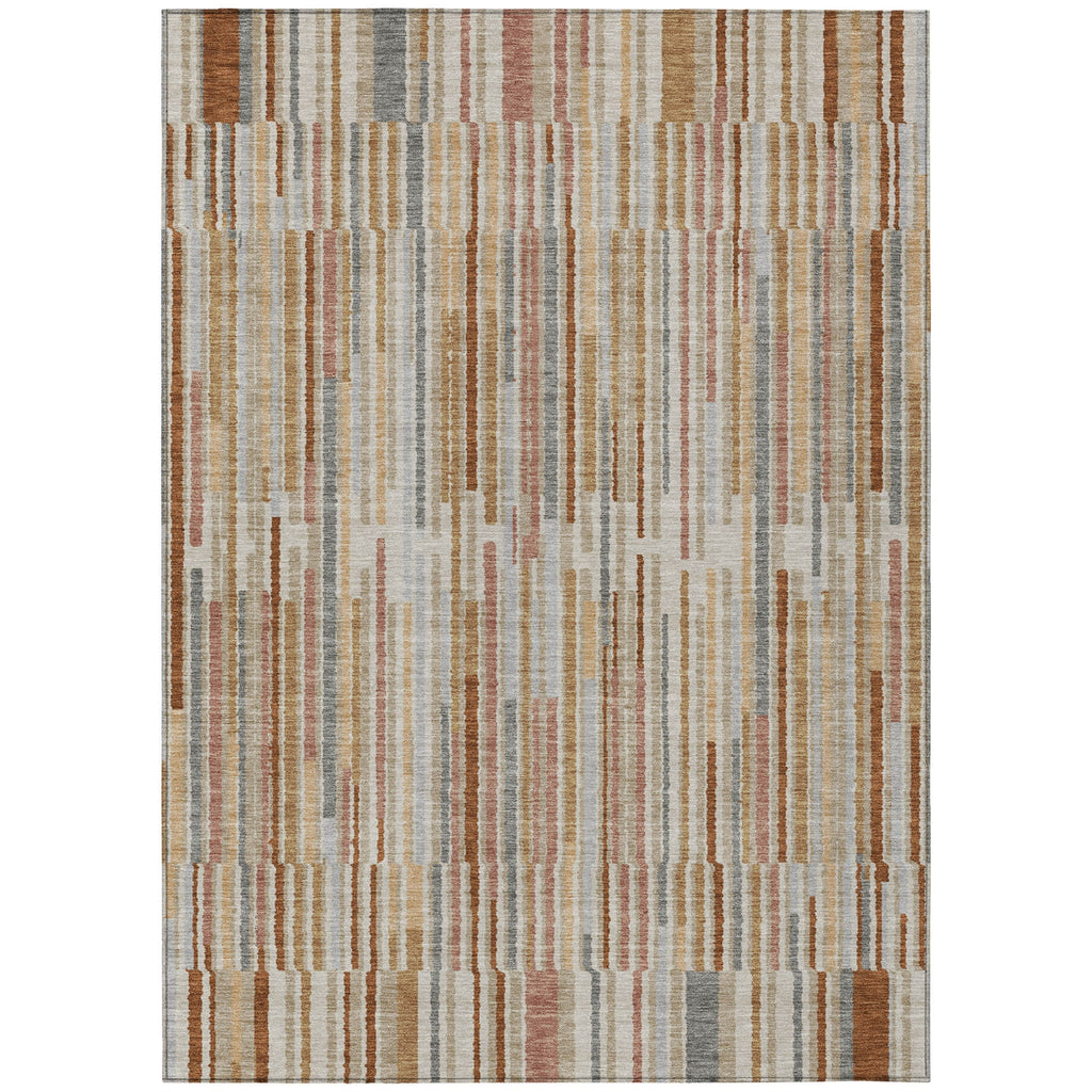 Piper Looms Chantille Stripes ACN2102 Paprika Machine Washable Area Rug main image