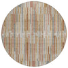 Piper Looms Chantille Stripes ACN2102 Paprika Machine Washable Area Rug Round Main Image