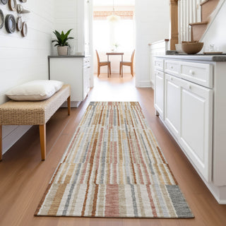Piper Looms Chantille Stripes ACN2102 Paprika Machine Washable Area Rug Runner Lifestyle Image Feature