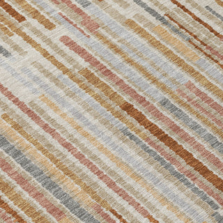 Piper Looms Chantille Stripes ACN2102 Paprika Machine Washable Area Rug Swatch Image