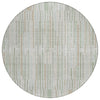 Piper Looms Chantille Stripes ACN2102 Sage Machine Washable Area Rug Round Main Image