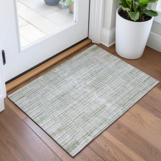 Piper Looms Chantille Stripes ACN2102 Sage Machine Washable Area Rug Scatter Lifestyle Image Feature