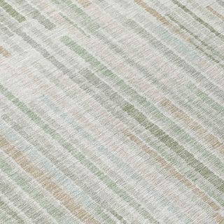Piper Looms Chantille Stripes ACN2102 Sage Machine Washable Area Rug Swatch Image
