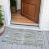 Piper Looms Chantille Stripes ACN2102 Teal Machine Washable Area Rug Scatter Outdoor Lifestyle Image Feature