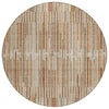 Piper Looms Chantille Stripes ACN2102 Terracotta Machine Washable Area Rug Round Main Image