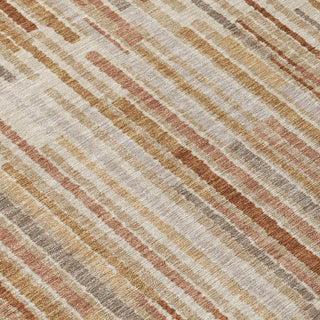 Piper Looms Chantille Stripes ACN2102 Terracotta Machine Washable Area Rug Swatch Image