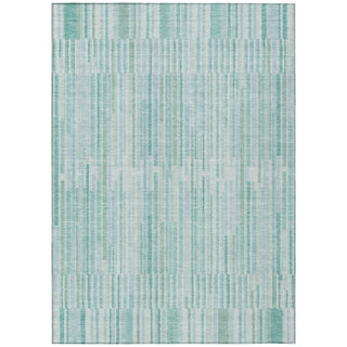 Piper Looms Chantille Stripes ACN2102 Turquoise Machine Washable Area Rug main image