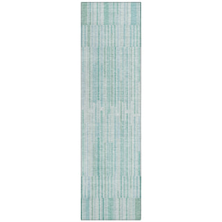 Piper Looms Chantille Stripes ACN2102 Turquoise Machine Washable Area Rug Runner Main Image