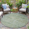 Piper Looms Chantille Global ACN2103 Aloe Machine Washable Area Rug Round Outdoor Lifestyle Image Feature