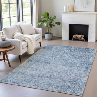 Piper Looms Chantille Global ACN2103 Blue Machine Washable Area Rug Lifestyle Image Feature