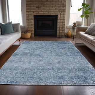 Piper Looms Chantille Global ACN2103 Blue Machine Washable Area Rug Lifestyle Image Feature