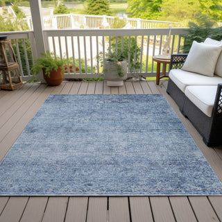 Piper Looms Chantille Global ACN2103 Blue Machine Washable Area Rug Outdoor Lifestyle Image Feature