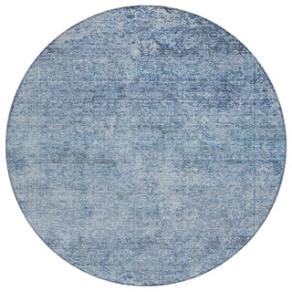 Piper Looms Chantille Global ACN2103 Blue Machine Washable Area Rug Round Main Image