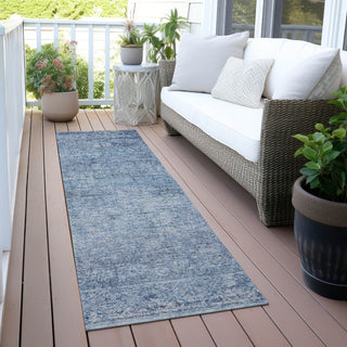 Piper Looms Chantille Global ACN2103 Blue Machine Washable Area Rug Runner Outdoor Lifestyle Image Feature