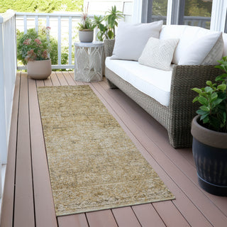 Piper Looms Chantille Global ACN2103 Copper Machine Washable Area Rug Runner Outdoor Lifestyle Image Feature
