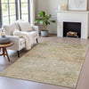 Piper Looms Chantille Global ACN2103 Gold Machine Washable Area Rug Lifestyle Image Feature