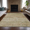 Piper Looms Chantille Global ACN2103 Gold Machine Washable Area Rug Lifestyle Image Feature