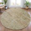 Piper Looms Chantille Global ACN2103 Gold Machine Washable Area Rug Round Lifestyle Image Feature