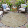 Piper Looms Chantille Global ACN2103 Gold Machine Washable Area Rug Round Outdoor Lifestyle Image Feature