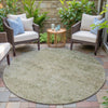 Piper Looms Chantille Global ACN2103 Sage Machine Washable Area Rug Round Outdoor Lifestyle Image Feature