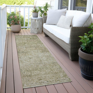 Piper Looms Chantille Global ACN2103 Sage Machine Washable Area Rug Runner Outdoor Lifestyle Image Feature