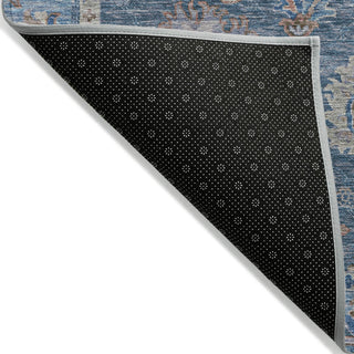 Piper Looms Chantille Global ACN2104 Blue Machine Washable Area Rug Backing Image