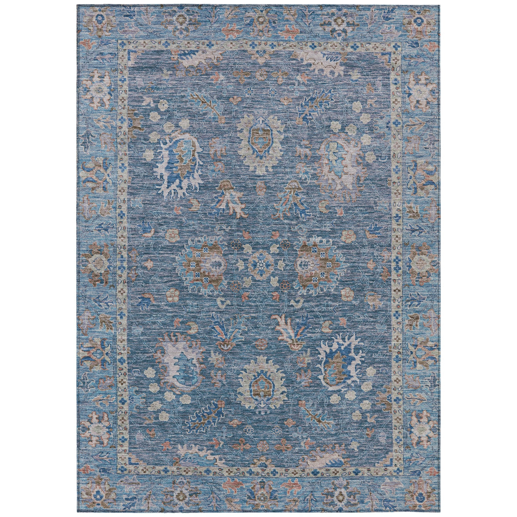 Piper Looms Chantille Global ACN2104 Blue Machine Washable Area Rug main image