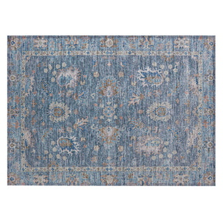 Piper Looms Chantille Global ACN2104 Blue Machine Washable Area Rug Scatter Main Image