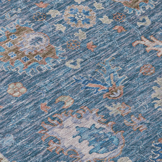 Piper Looms Chantille Global ACN2104 Blue Machine Washable Area Rug Swatch Image