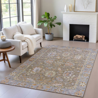 Piper Looms Chantille Global ACN2104 Brown Machine Washable Area Rug Lifestyle Image Feature