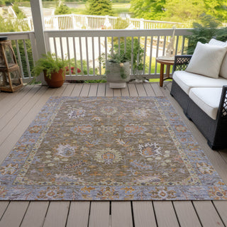 Piper Looms Chantille Global ACN2104 Brown Machine Washable Area Rug Outdoor Lifestyle Image Feature