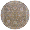 Piper Looms Chantille Global ACN2104 Brown Machine Washable Area Rug Round Main Image