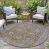 Piper Looms Chantille Global ACN2104 Brown Machine Washable Area Rug Round Outdoor Lifestyle Image Feature