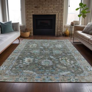 Piper Looms Chantille Global ACN2104 Fern Machine Washable Area Rug Lifestyle Image Feature