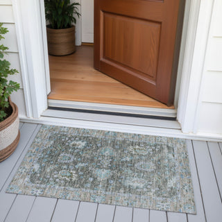 Piper Looms Chantille Global ACN2104 Fern Machine Washable Area Rug Scatter Outdoor Lifestyle Image Feature