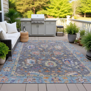 Piper Looms Chantille Global ACN2104 Gray Machine Washable Area Rug Outdoor Lifestyle Image Feature
