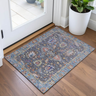 Piper Looms Chantille Global ACN2104 Gray Machine Washable Area Rug Scatter Lifestyle Image Feature