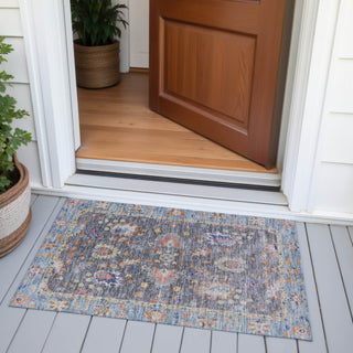 Piper Looms Chantille Global ACN2104 Gray Machine Washable Area Rug Scatter Outdoor Lifestyle Image Feature