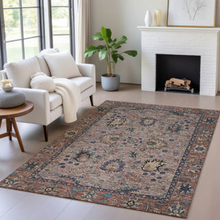 Piper Looms Chantille Global ACN2104 Mocha Machine Washable Area Rug Lifestyle Image Feature