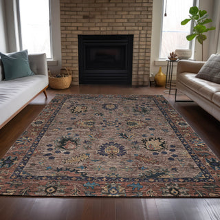 Piper Looms Chantille Global ACN2104 Mocha Machine Washable Area Rug Lifestyle Image Feature