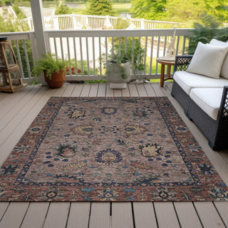 Piper Looms Chantille Global ACN2104 Mocha Machine Washable Area Rug Outdoor Lifestyle Image Feature