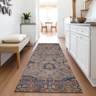 Piper Looms Chantille Global ACN2104 Mocha Machine Washable Area Rug Runner Lifestyle Image Feature