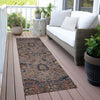 Piper Looms Chantille Global ACN2104 Mocha Machine Washable Area Rug Runner Outdoor Lifestyle Image Feature