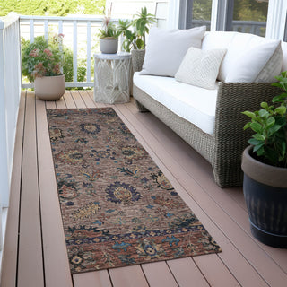 Piper Looms Chantille Global ACN2104 Mocha Machine Washable Area Rug Runner Outdoor Lifestyle Image Feature