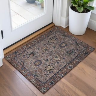 Piper Looms Chantille Global ACN2104 Mocha Machine Washable Area Rug Scatter Lifestyle Image Feature