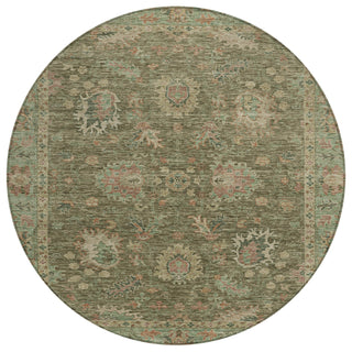 Piper Looms Chantille Global ACN2104 Olive Machine Washable Area Rug Round Main Image