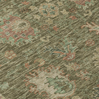 Piper Looms Chantille Global ACN2104 Olive Machine Washable Area Rug Swatch Image