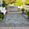 Piper Looms Chantille Global ACN2104 Pewter Machine Washable Area Rug Outdoor Lifestyle Image Feature
