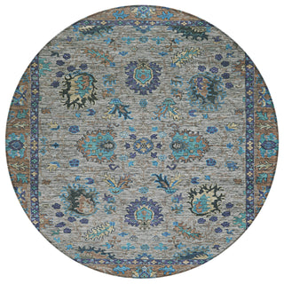 Piper Looms Chantille Global ACN2104 Pewter Machine Washable Area Rug Round Main Image