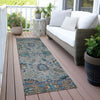Piper Looms Chantille Global ACN2104 Pewter Machine Washable Area Rug Runner Outdoor Lifestyle Image Feature